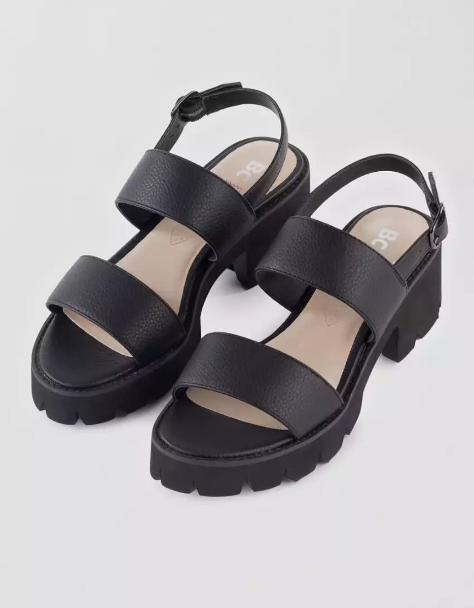 Compensées American Eagle BC Footwear Left Unsaid Plateforme Sandal Noir Femme | FJQ-11789195